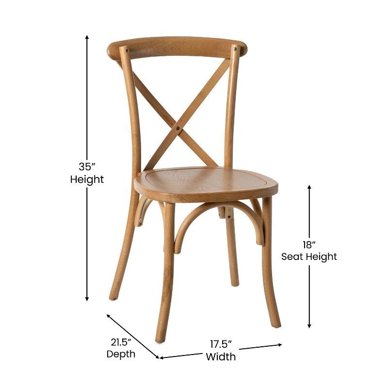 Merrick Lane Bardstown X-Back Bistro Style Wooden High Back Dining Chair