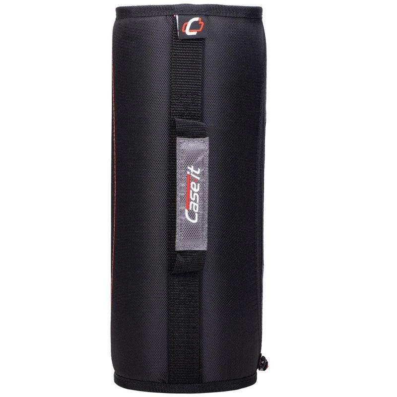 Case-it The King Sized Zip Tab Zipper Binder - 4 Inch D-Rings - 5 Subject File Folder - Multiple Pockets - 800 Sheet Capacity - Jet Black