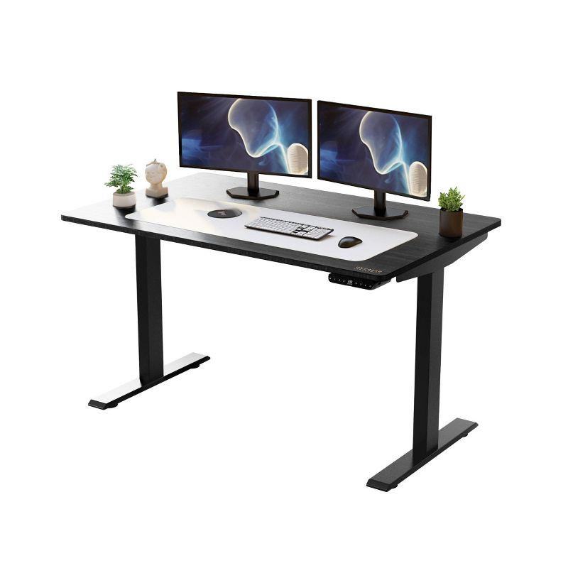 60"x30" Electric Standing Desk with Adjustability Bamboo Black - Uncaged Ergonomics