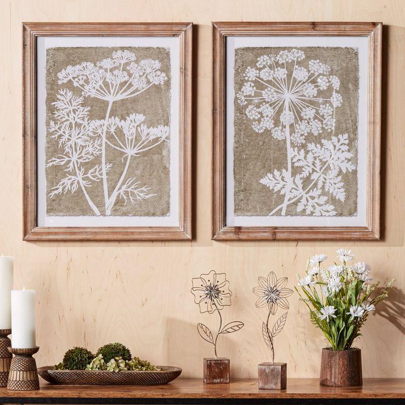 Melrose Framed Queen Anne's Lace Wall Art (Set of 2)