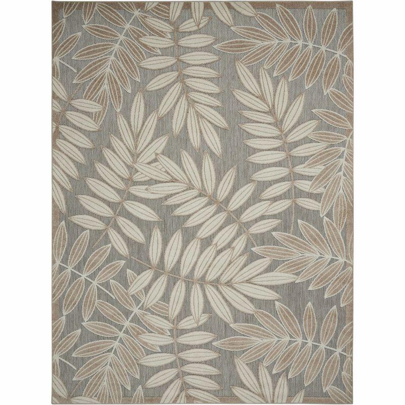 Nourison Aloha Natural Floral Leaf Outdoor Area Rug