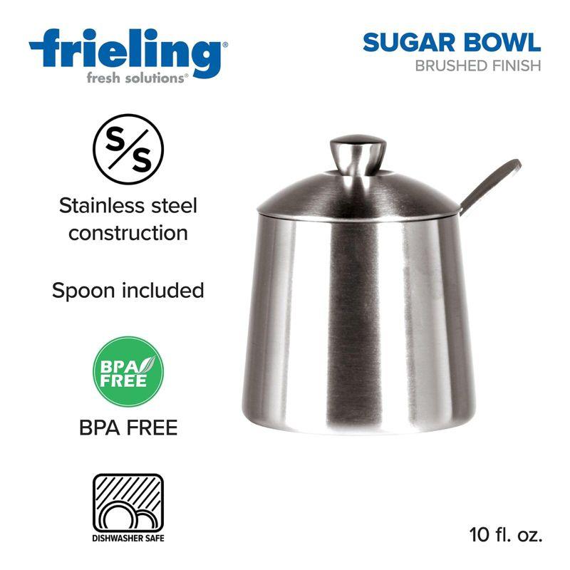 Sugar Bowl w/ Spoon, brushed finish, 10 fl. oz.