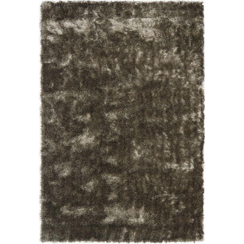 Paris Shag SG511 Hand Tufted Indoor Area Rug - Silver - 6'x9' - Safavieh