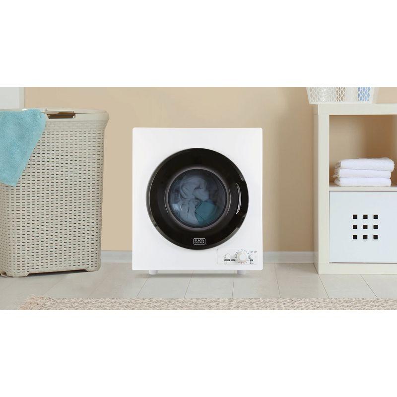 BLACK+DECKER BCDPW Series BLACK+DECKER BCED26 Compact Dryer for Standard Wall Outlet, Small, 5 Modes, Load Volume 8.8 lbs