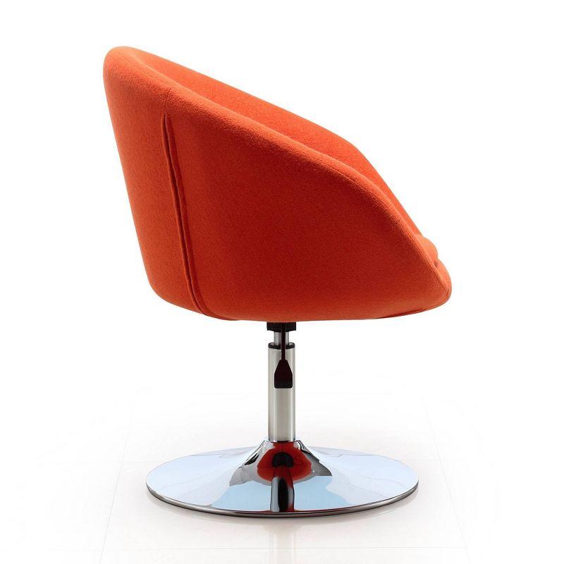 Hopper Orange Wool Blend Adjustable Swivel Chair