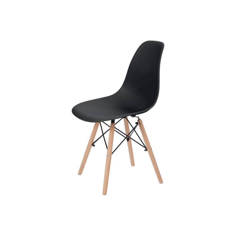 Accent Dining or Office Chair with Wooden Legs (Set of 2)