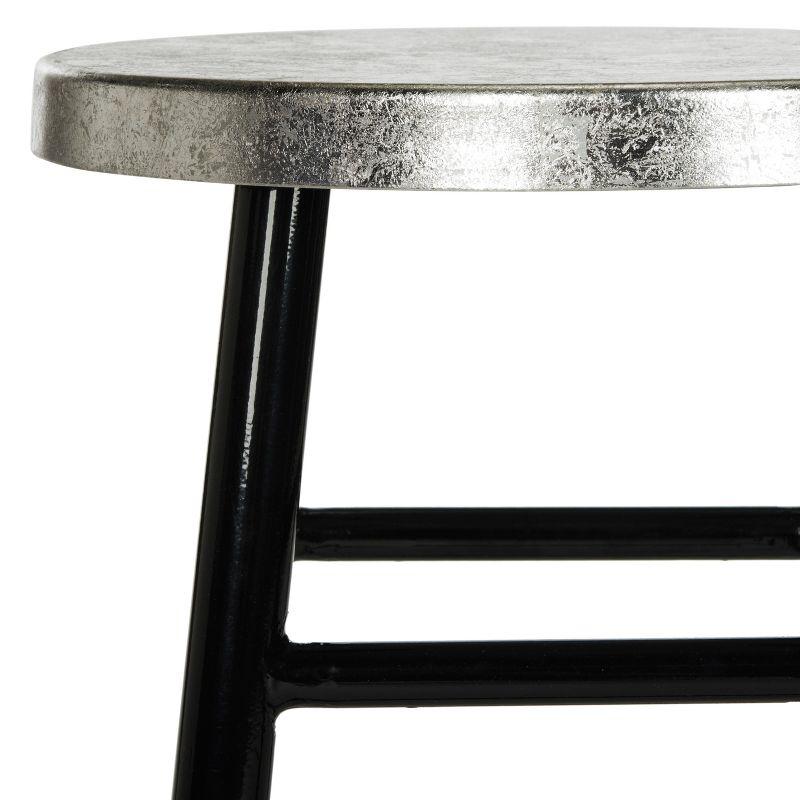 Kenzie Silver Dipped Counter Stool - FOX3211 - Black/Silver - Safavieh Couture