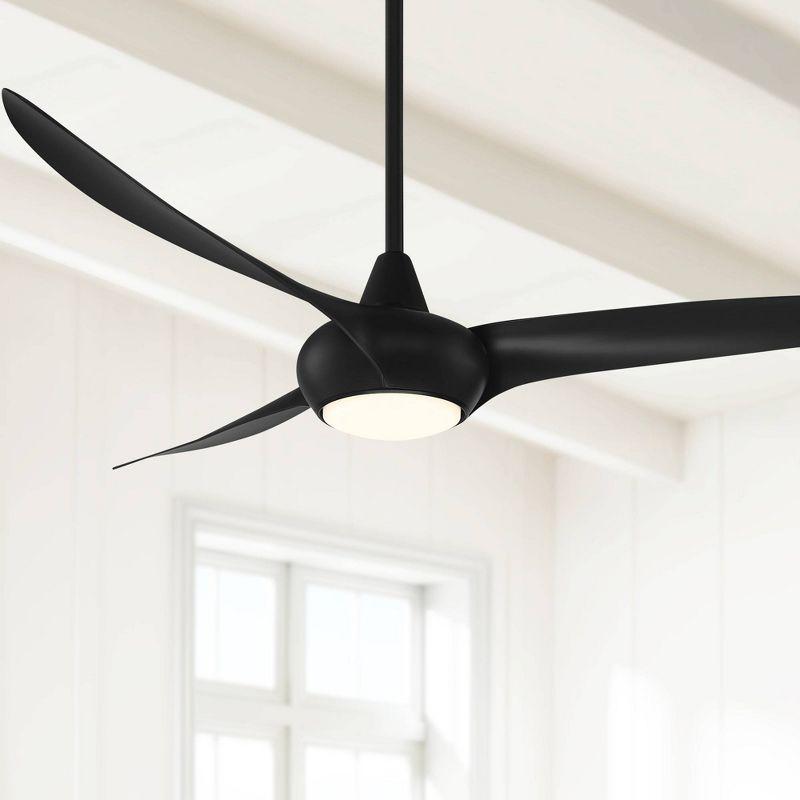 65" Minka Aire Modern Indoor Ceiling Fan LED Light Remote Control Coal for Living Room Kitchen Bedroom Family Dining House Office
