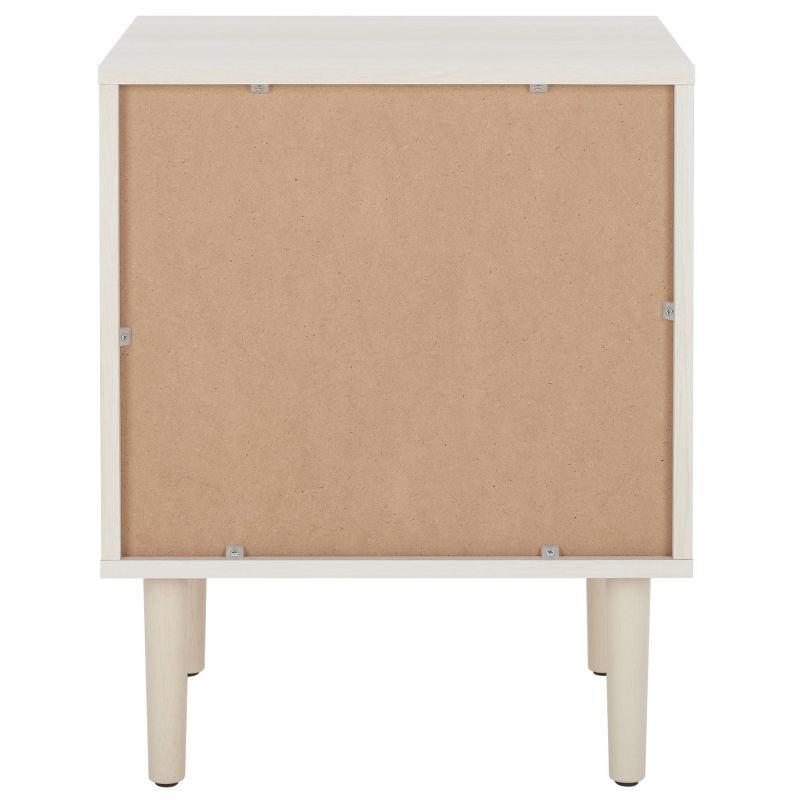 Irelia 2 Drawer Nightstand - Bleached White/Natural - Safavieh