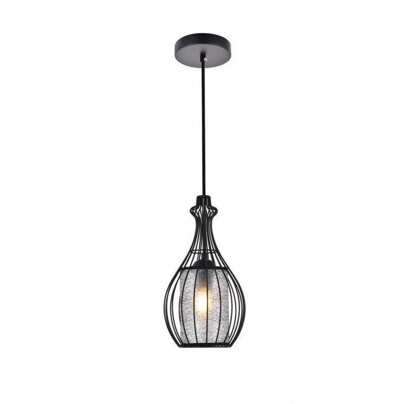 Elegant Lighting Miya 1 Light Black Pendant