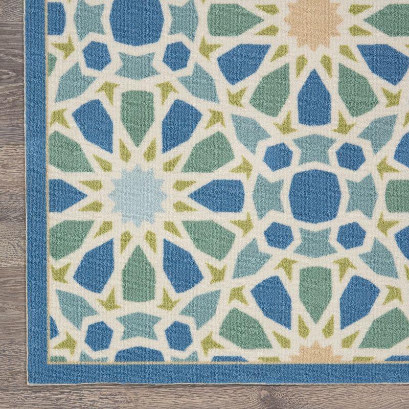 Waverly Sun & Shade "Starry Eyed" Porcelain Indoor/Outdoor Area Rug by Nourison SND29 7'9" x 10'10"
