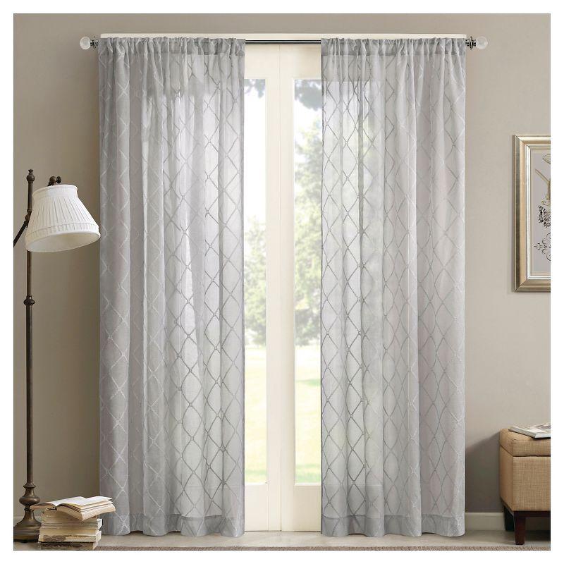 Nirod Diamond Sheer Window Curtain Panel