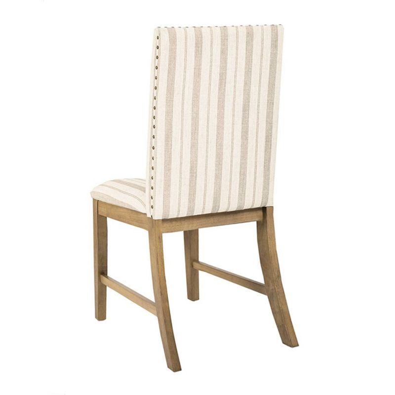 HomePop Set of 2 Upholstered Wood Apron Dining Chairs Plywood Frame, 300 lbs Capacity