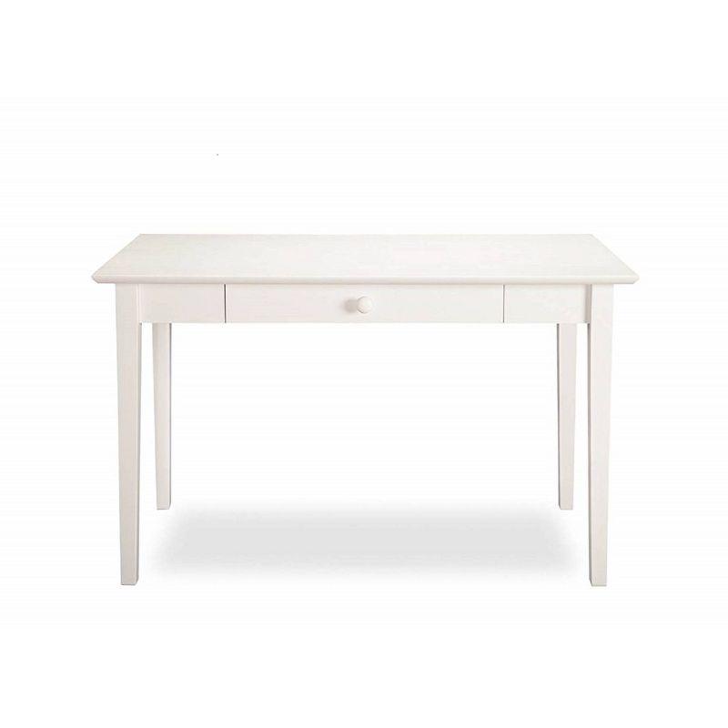 Writing Desk Shaker Style White - AFI: Solid Hardwood, 48-Inch, Modern Satin Finish, Home Office