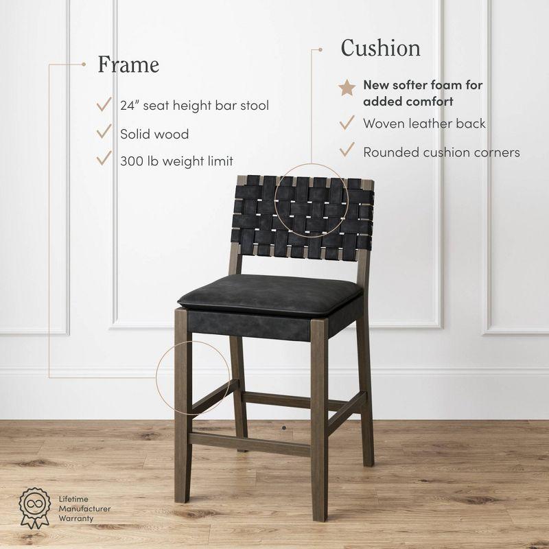 Nathan James Upholstered Stool