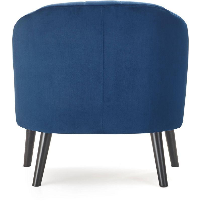 Ivey 28.5" Blue Velvet Barrel Accent Chair