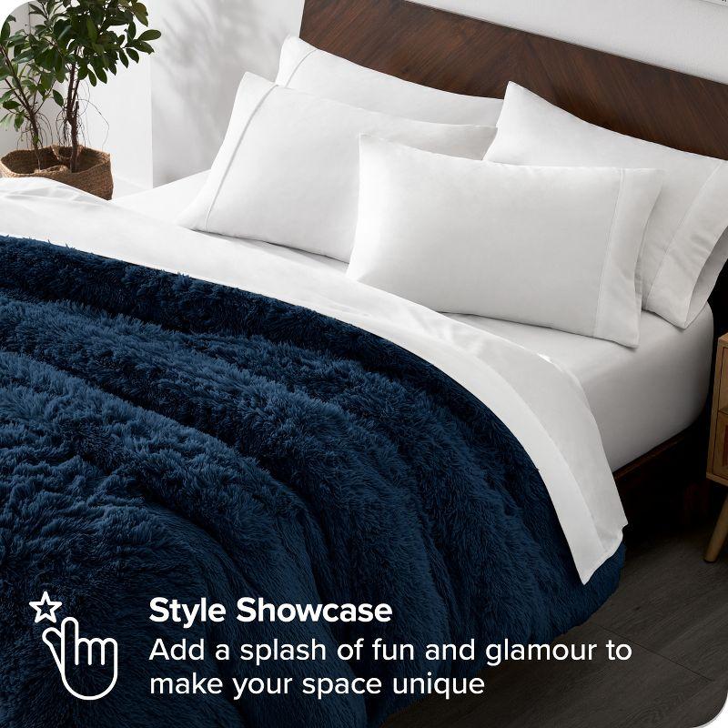 Bare Home Shaggy Fleece Plush Duvet Cover
