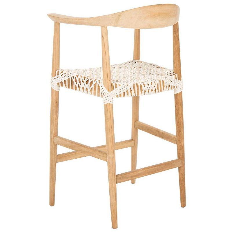 Bandelier Counter Stool - Natural/White - Safavieh