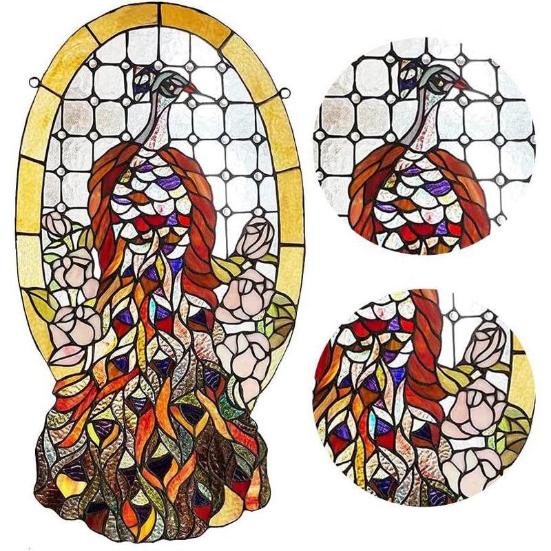 Fine Art Lighting Stained Glass Peacock Window Panel | Wayfair