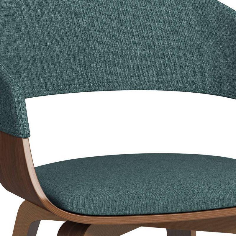 Calinda Light Turquoise Blue Upholstered Bentwood Dining Chair