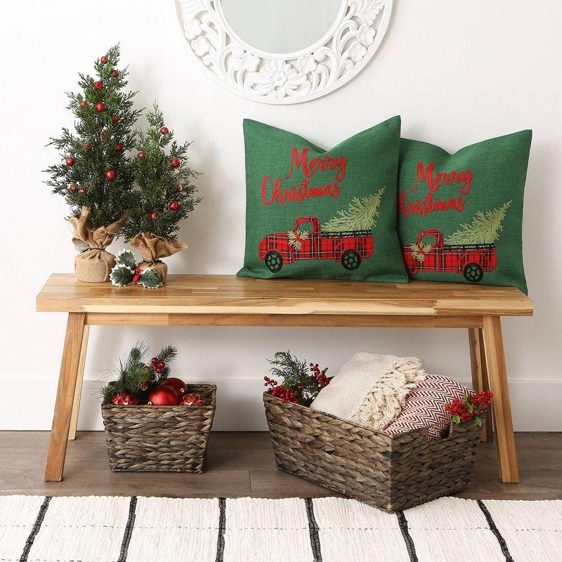 Embroidered Cotton Pillow Cover (Set of 2)
