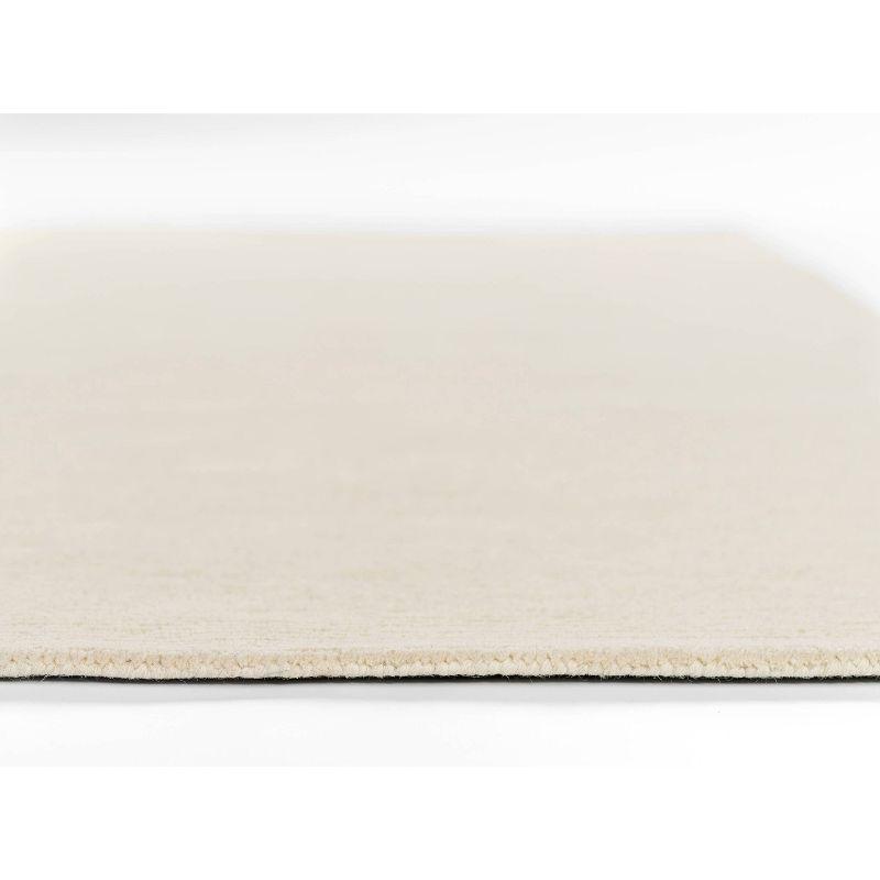 Momeni 2'x4' Everett Beverly Handtufted Area Rug Ivory: Wool, Geometric Abstract Pattern, Low Pile, Indoor Use