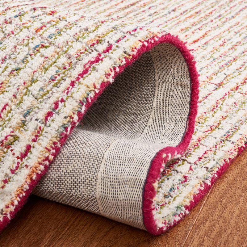 Abstract ABT481 Handmade Indoor Area Rug - Red/Green - 8'x10' - Safavieh