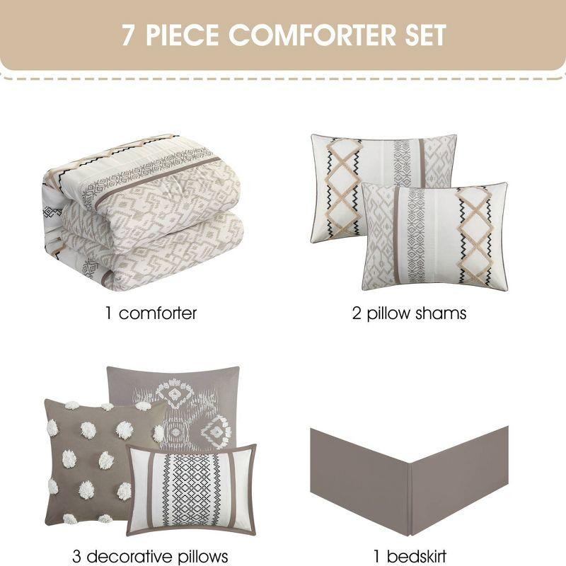 Nanshing America, Inc Anthony Microfiber 7 Piece Comforter Set