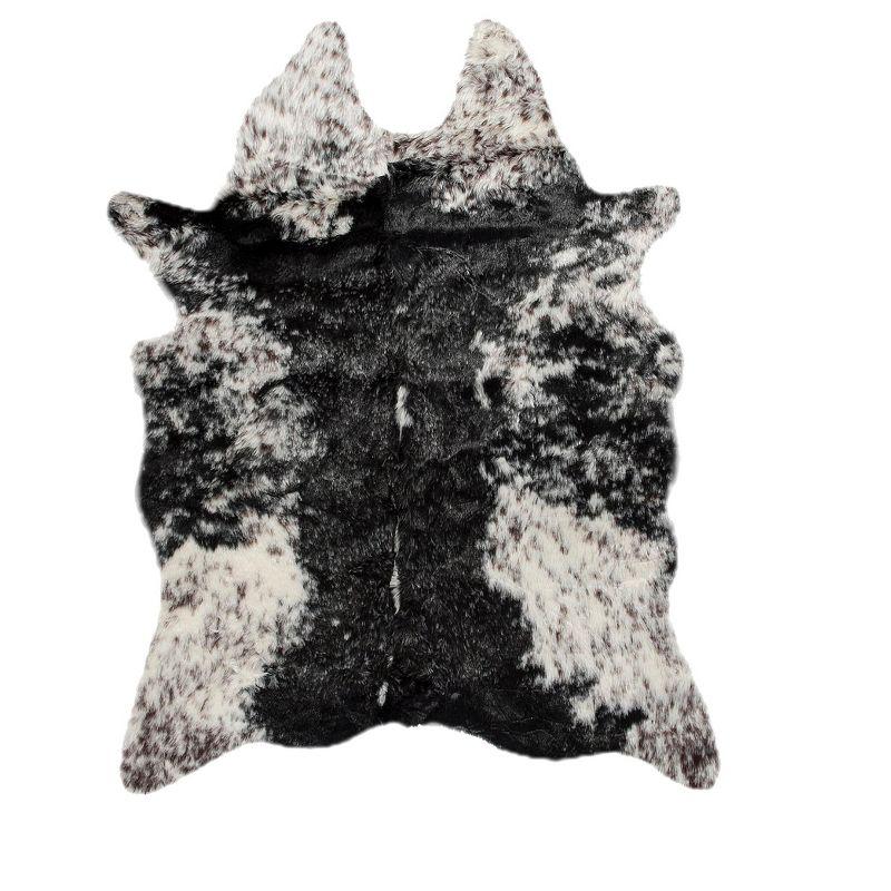 Luxe Classic Faux Hide Rug | Sugarland black & white | 4.25'x'5