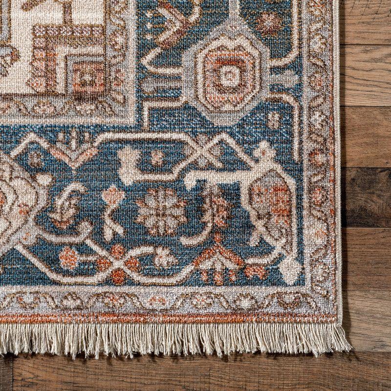 Nuloom Harriet Vintage Medallion Fringe Area Rug