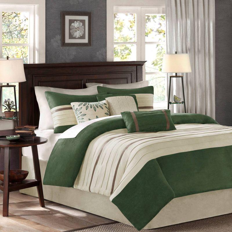 Palmer 7 PC Pieced Faux Suede Comforter Set