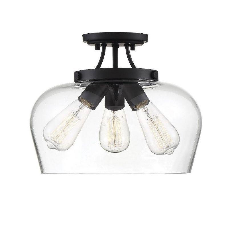 Savoy House Octave 3 - Light Semi-Flush Mount in  Black