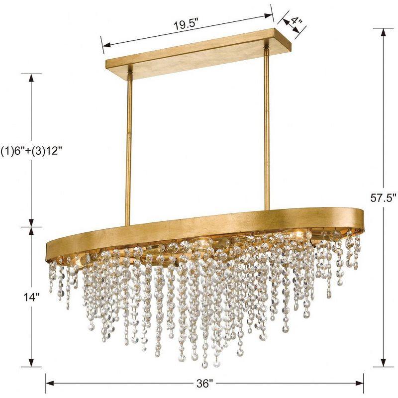 Crystorama Lighting Winham 8 - Light Chandelier in  Antique Gold