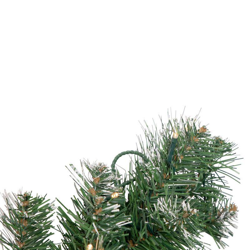 Northlight Pre-Lit Battery Operated Pine Cone Artificial Christmas Garland - 6' x 9" - Cool White LED Lights