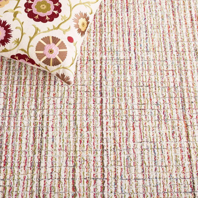 Abstract ABT481 Handmade Indoor Area Rug - Red/Green - 8'x10' - Safavieh