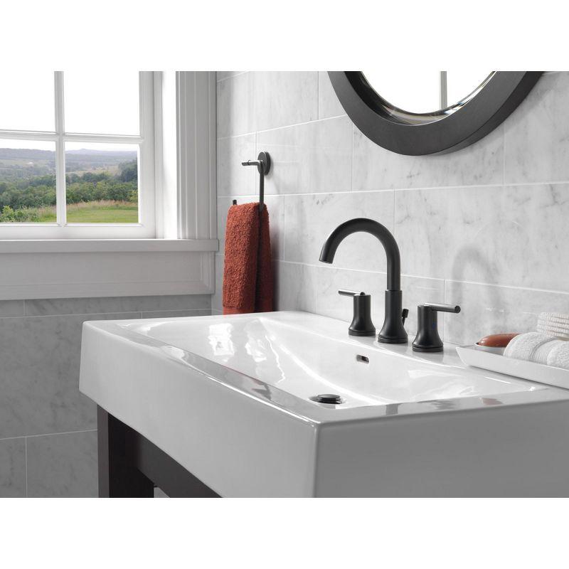 Modern Elegance 16" Widespread Dual-Handle Matte Black Bathroom Faucet