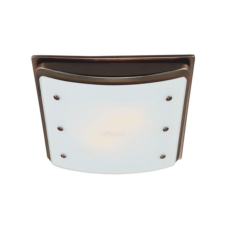 Hunter Ellipse 100 CFM Bathroom Exhaust Fan - Hunter Ceiling Fan with Light and Night Light – Bronze