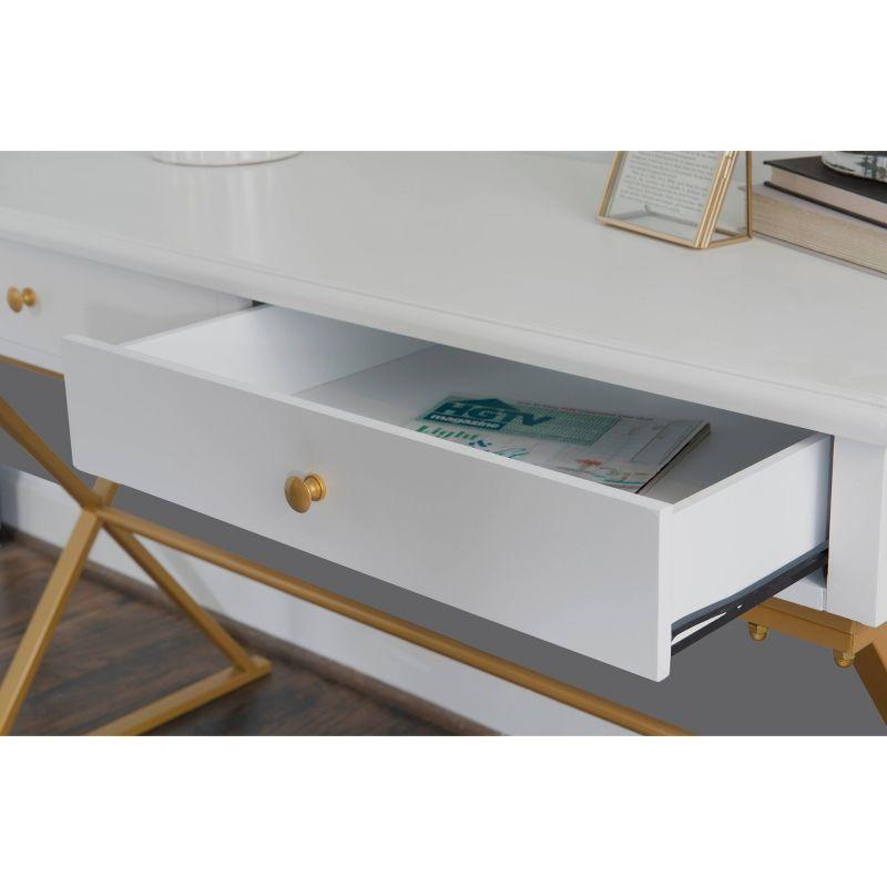 2 Drawer Campaign Desk - Linon