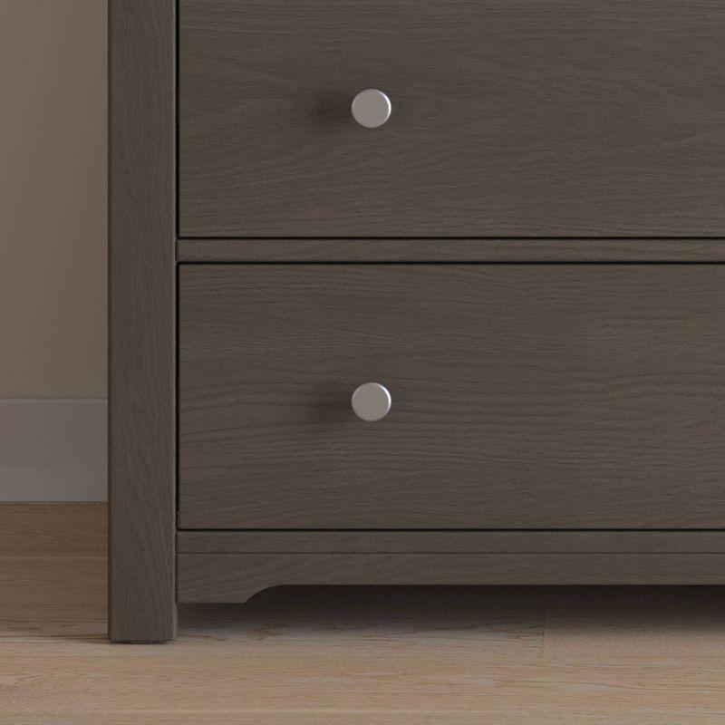 Harmony Dapper Gray 3-Drawer Nursery Dresser with Table Topper