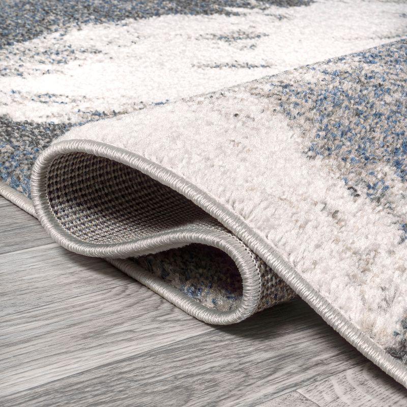 3' x 5' Petalo Abstract Two-Tone Modern Area Rug, Gray/Cream - JONATHAN Y