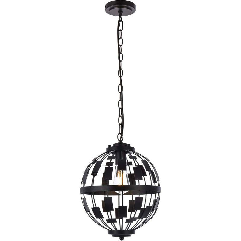 Elegant Lighting Levante 1 light pendant in black