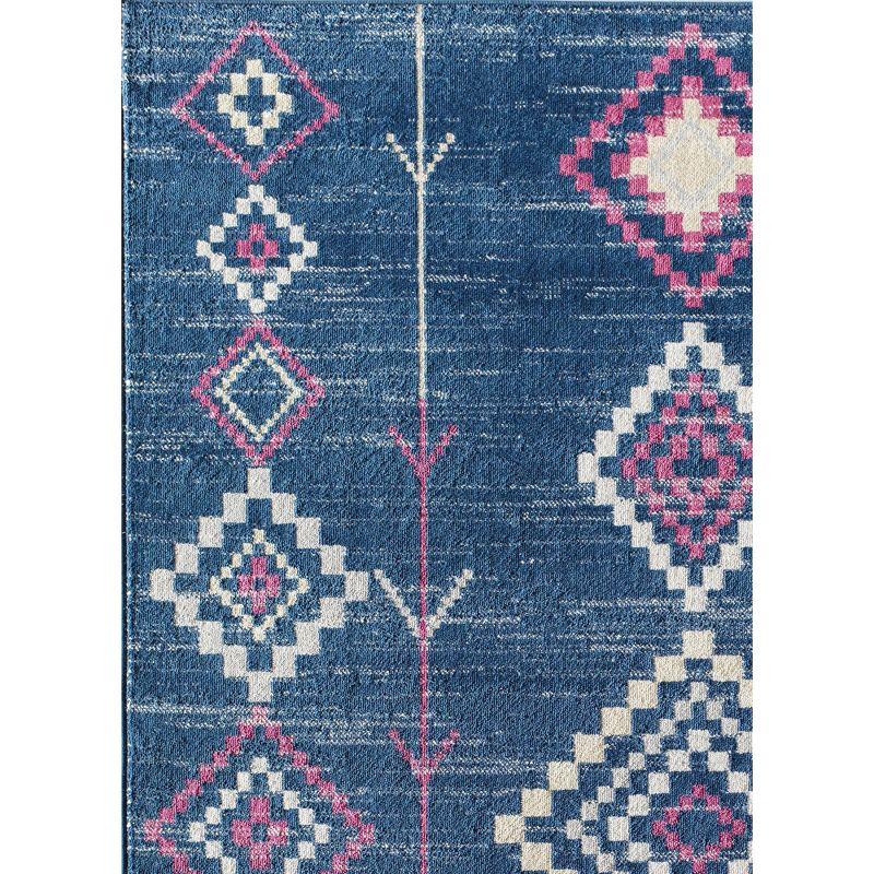 Bodrum Tribal Native Navy Area Rug