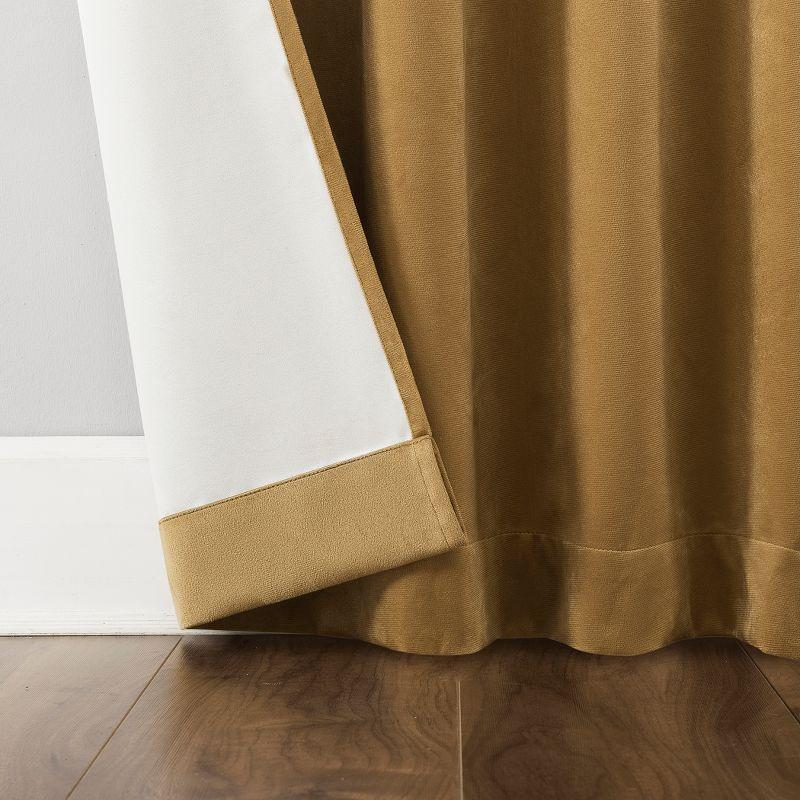 Velvet Noise Reducing Thermal Extreme 100% Blackout Back Tab Curtain Panel