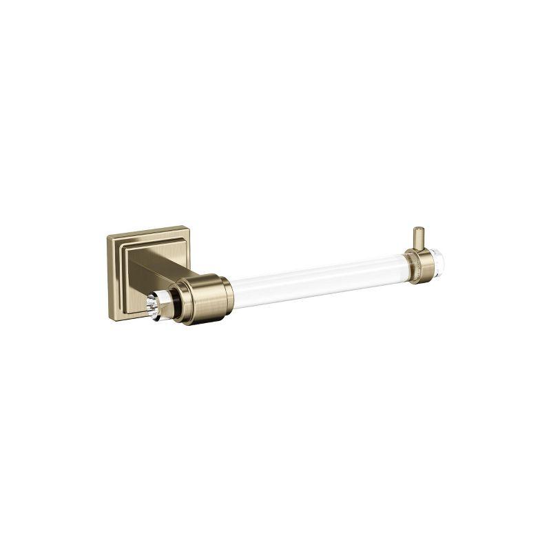 Clear and Golden Champagne Single Post Toilet Paper Holder