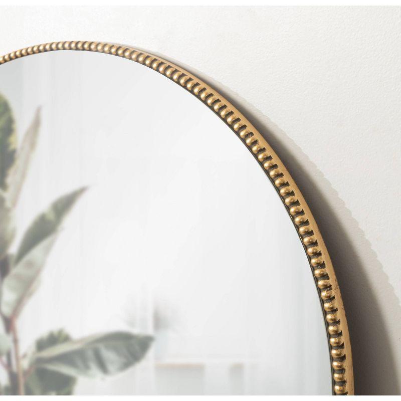 Gwendolyn Round Beaded Accent Wall Mirror Gold - Kate and Laurel