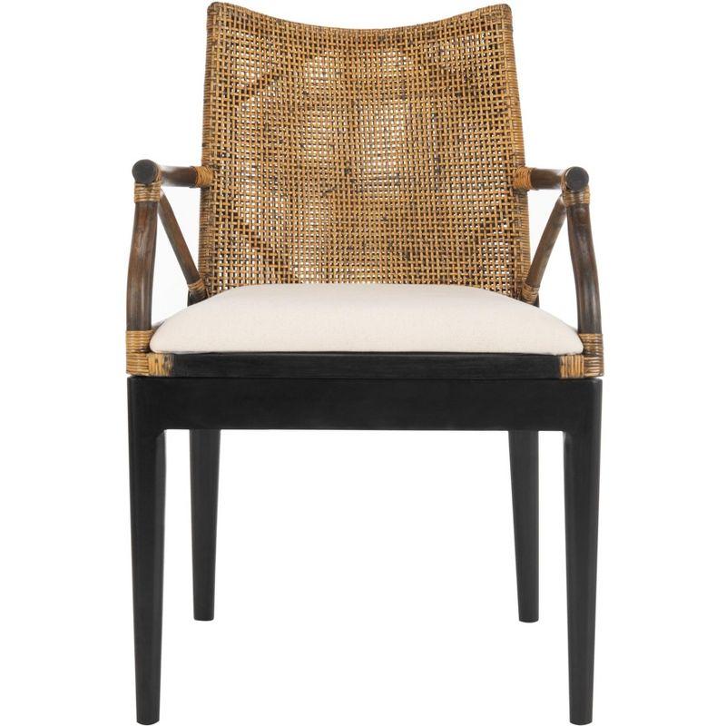 Gianni Arm Chair - SEA4011 - Brown/Black - Safavieh