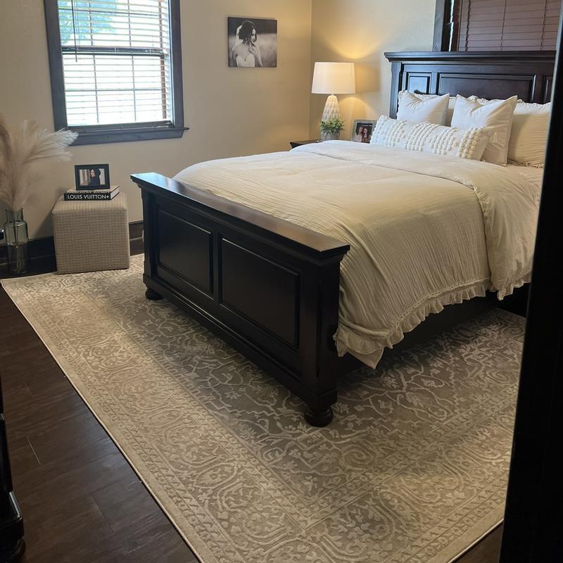 Reflection RFT670 Power Loomed Accent Rug - Dark Grey/Cream - 2'3"x4' - Safavieh.