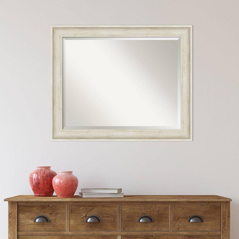 Regal Framed Bathroom Vanity Wall Mirror Birch Cream - Amanti Art