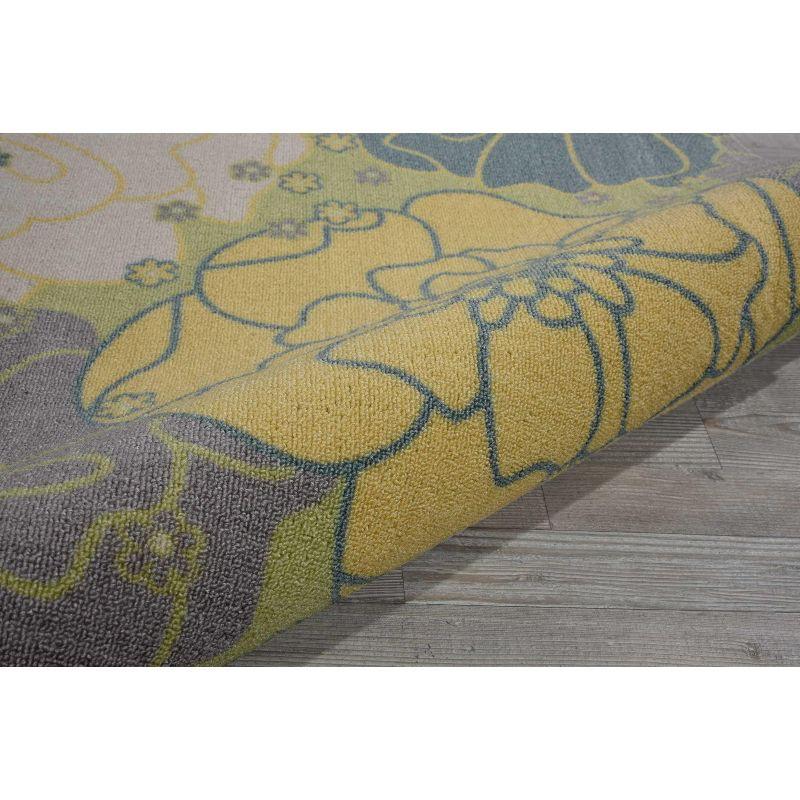 Nourison Home & Garden Green Indoor/Outdoor Area Rug RS021 5'3" x 5'3"