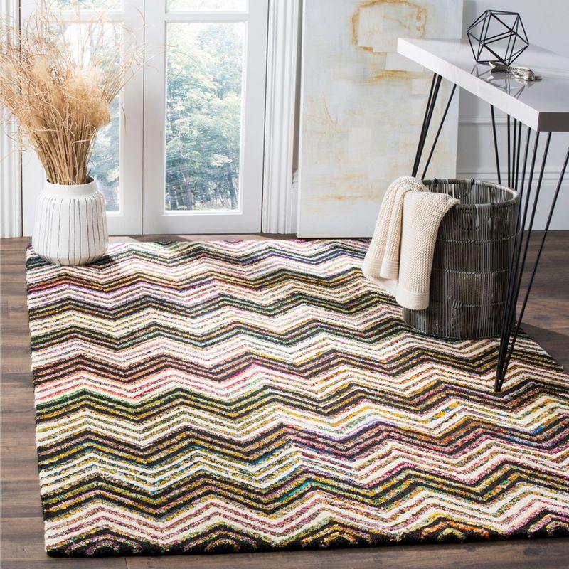 Nantucket NAN601 Hand Tufted Area Rug - Ivory/Black - 4'x6' - Safavieh.
